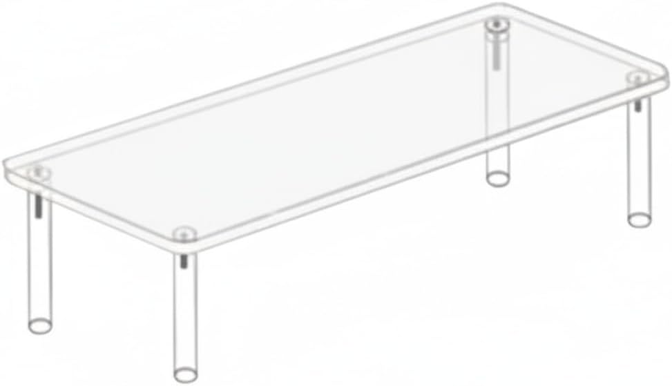 3-Tier Acrylic Display Stand, Clear Ladder Riser for Jewelry and Collectibles, Compact Desktop Organizer Shelf, 7.9 x 3.1 x 2.0 Inches