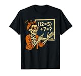 67 Teacher Halloween Skeleton Six Seven Meme Brainrot Math T-Shirt