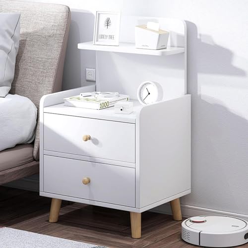 Petite table d'appoint moderne avec étagère ouverte et tiroirs