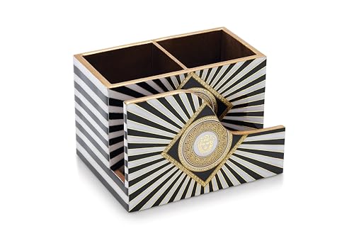 Image of Attro Spiral Black Cutlery & Napkin Holder Organizer Stand, Multipurpose Stand, Spoon Holder for Home Decor, Car, Kitchen Dinning Table