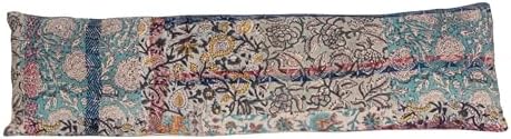 Creative Co-Op Vintage Cotton Printed Rali Lumbar Pillow with Emb...