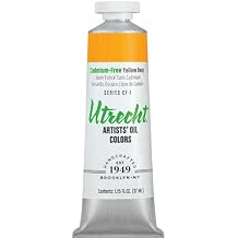 Utrecht Artists Oil Paint - Cadmium-Free Yellow Deep, 37 ml tube