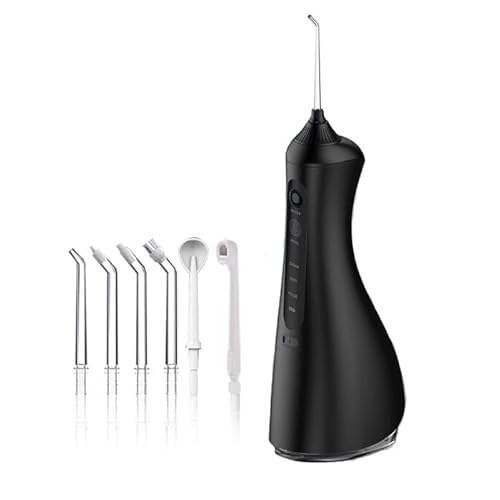Water Flosser, Cordless Water Dental Flosser,320ML Portable Oral Irrigator with 3 Modes & 6 Tips, IPX7 Waterproof, 60–160 PSI Rechargeable Dental Floss Pick for Home & Travel Use
