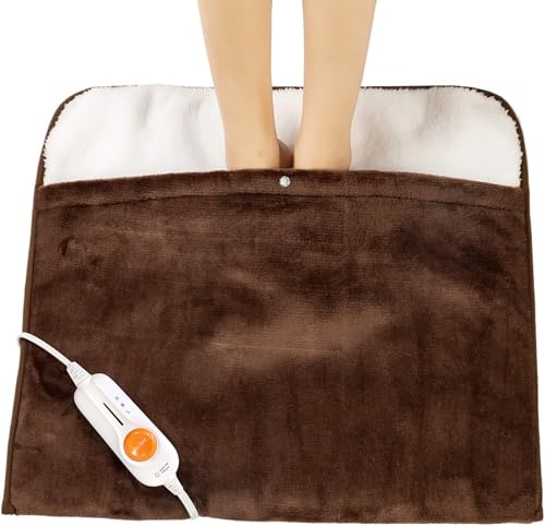 Gintao Heated Electric Foot Warmers for feet,22'&times;20' Foot Heating Pad,Soft Flannel Sherpa Feet...
