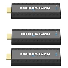 Wireless HDMI Transmitter & Receiver 1 to 2, Wireless HDMI Extender Kit, HDMI Dongle Adapter,Streaming Video Audio from Laptop, PC, PS to HDTV/Monitor/Projector,164ft/50m Range