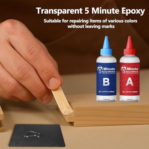 WAN2TLK 5 Minuten Epoxy Kleber 250ml, Zweikomponentenkleber Schnell Aushärtender, 2 komponenten kleber epoxidharz in Transparent, Universalkleber für jede Anwendung