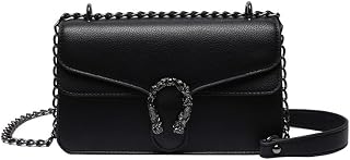 Crossbody Satchel Handbag for Women Snake Print Clutch Purses Cross Body Evening Handbag Chain Strap Shoulder Satchel