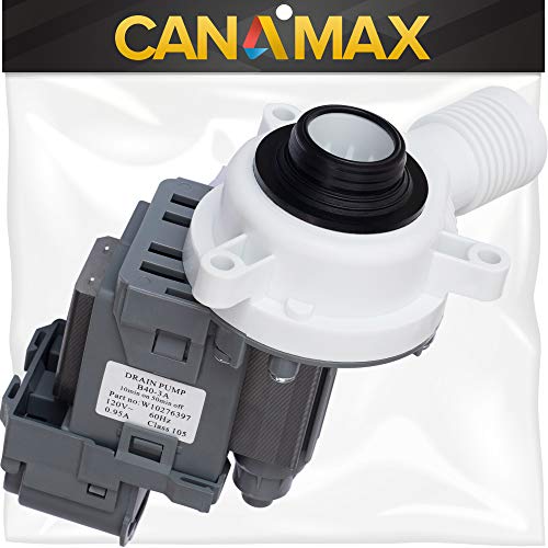 Canamax W10276397 Washer Drain Pump Premium Replacement Part Compatible with Whirlpool Kenmore Washers - Replaces LP397 AP6018417 WPW10276397VP