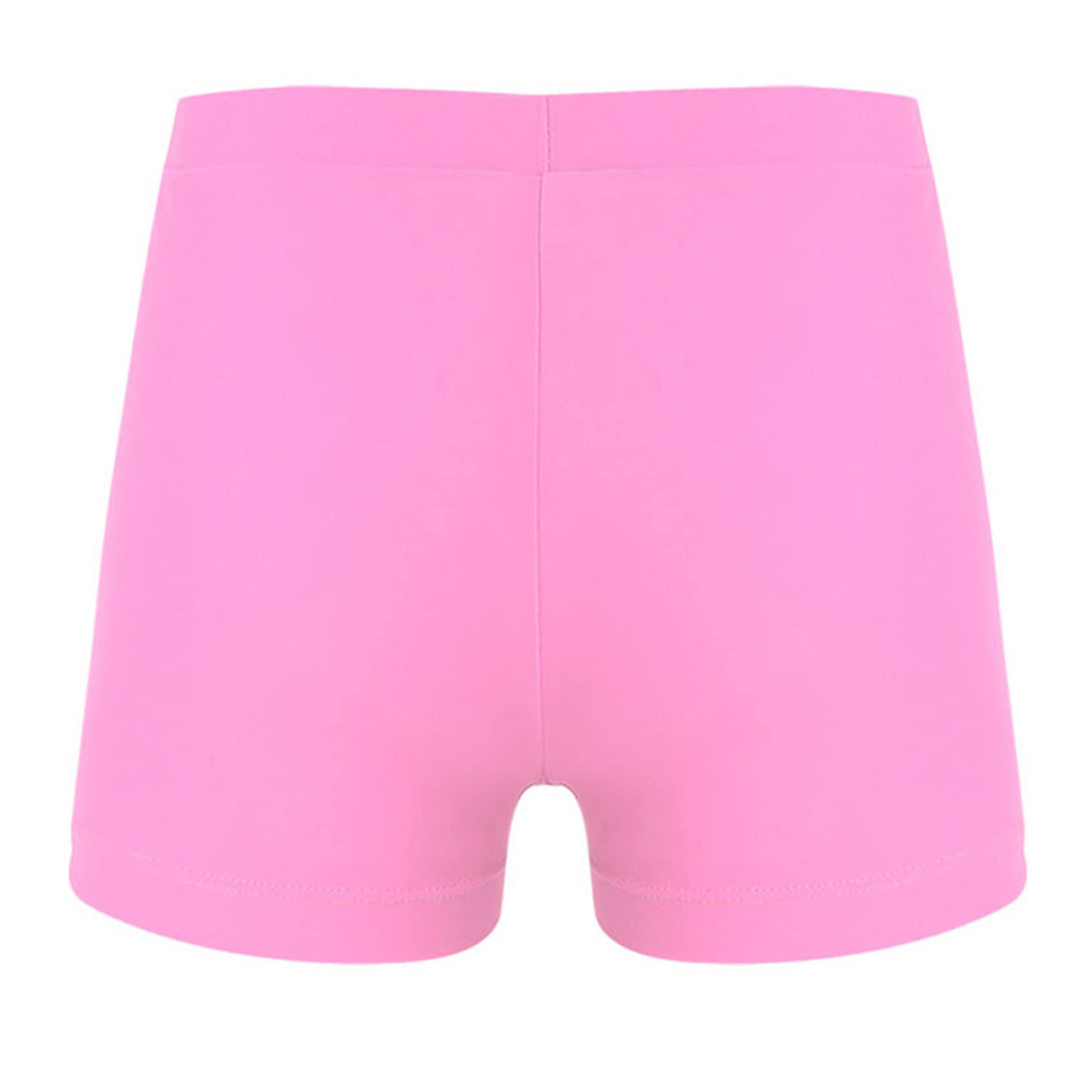 Daenrui Kids Girls Swim Shorts Boyshort Bottoms UPF50+ Quick Dry Beach Coverup Boardshort Beachwear Swimwear Pink 12 Years