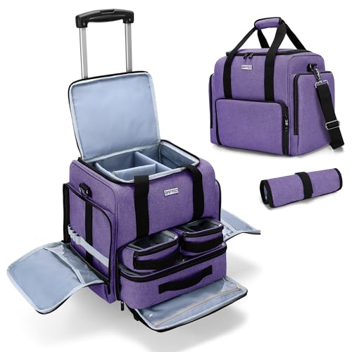 BAFASO Rolling Makeup Case with 72-Bottle Nail Polish Organizer