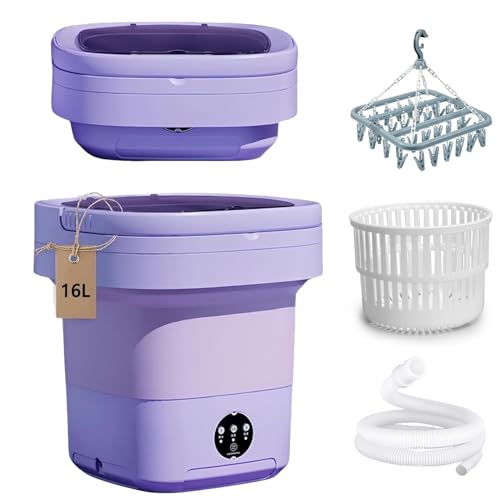 Emovovalue Portable Washing Machine, Mini Washer 9L High Capacity with 3 Modes Deep Cleaning for Underwear, Baby Clothes, Small Items, Foldable Washing Machine for Apartments, Camping, Travel