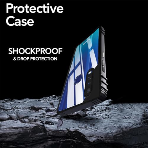 Image of Jkobi Back Cover Case for Vivo Y12 | Y15 | Y17 (Ultimate Shockproof Bumpers | Anti Yellow | Hybrid PC | Black)