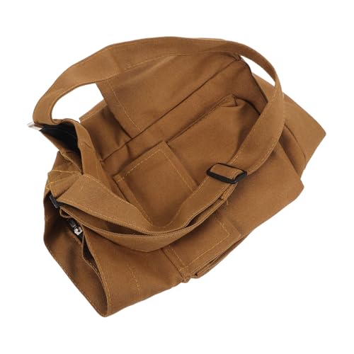 Sac à main rétro en toile pour femme grand paquet bandoulière marron