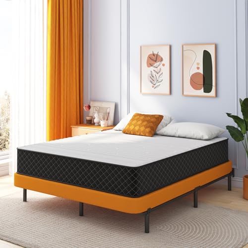 Mattress Queen Size, 10 Inch Firm Queen Mattress Size with Hybrid Queen Bed Mattress in a Box, Pressure Relief & Supportive