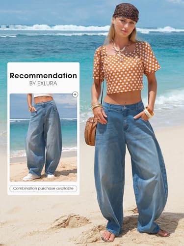 EXLURA Women's Polka Dot Crop Top - Use code ZOTOTUPO - Image 4