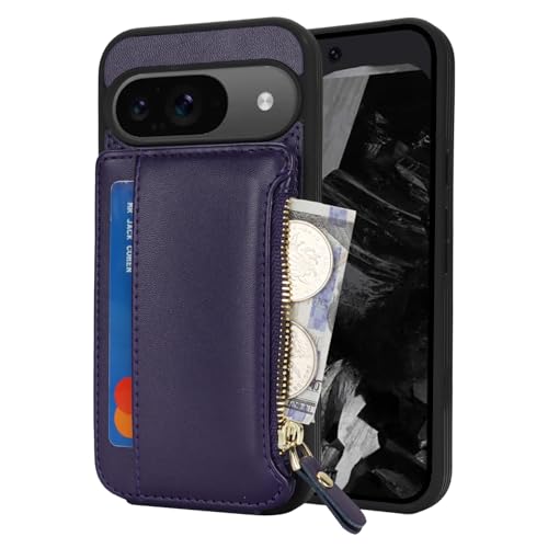 Image of Cavor for Google Pixel 9 /9 Pro Case Wallet with Card Holder, Purple