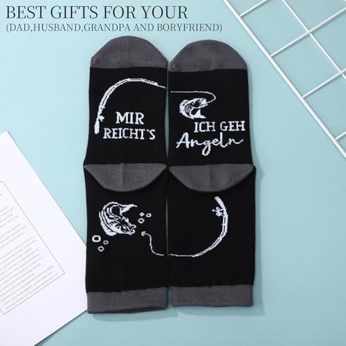 kodinsiivous Geschenke für Angler Lustige Geburtstagsgeschenke für Männer Baseball Cap und Lustige Socken Herren Geburtstag Geschenke für Papa,Opa,Ehemann,Sohn,Freund