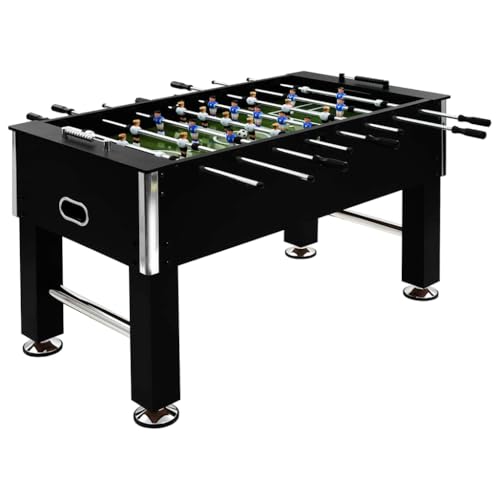 vidaXL Kickertisch 60kg Stahl Schwarz Tischkicker Tischfußball Fussballtisch