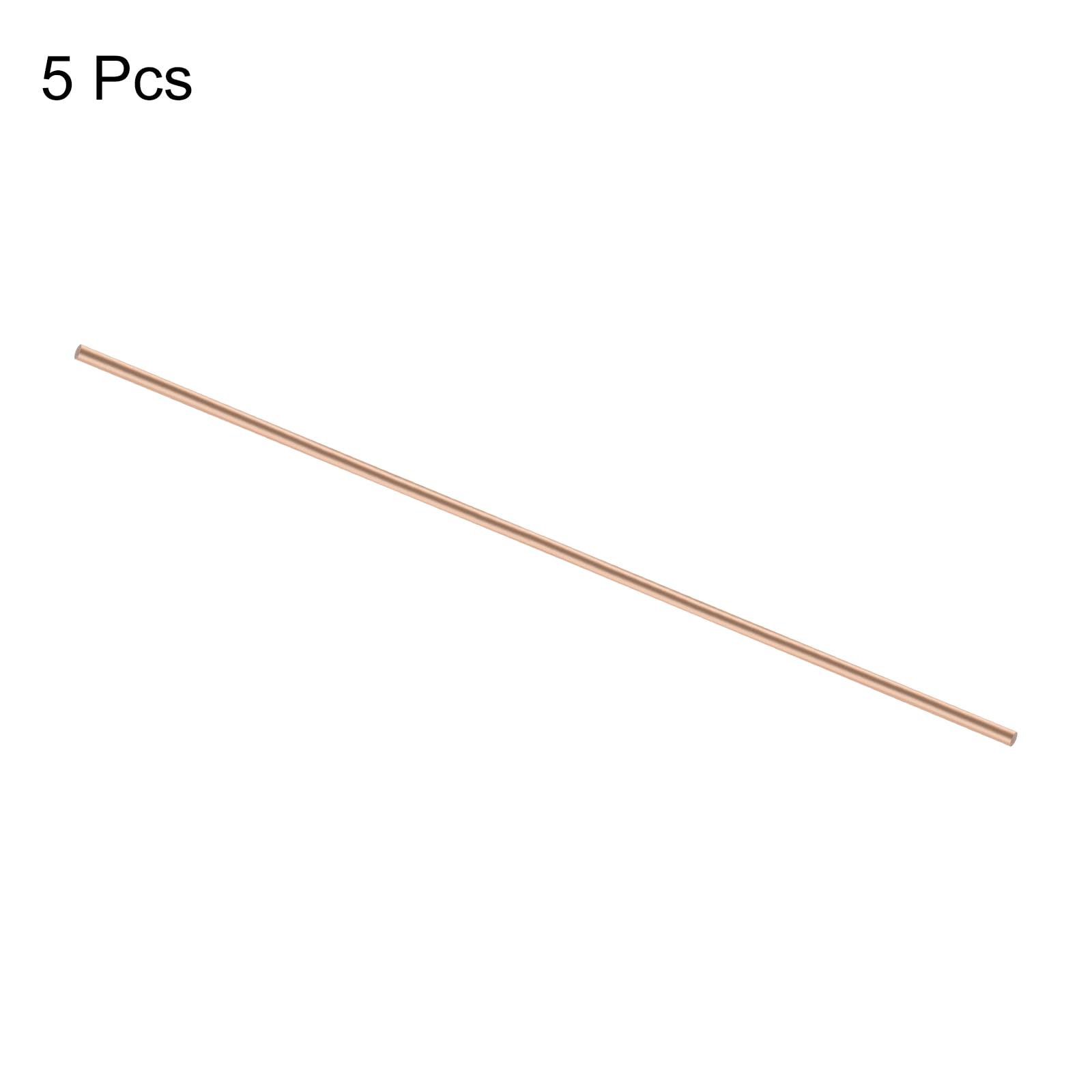 5 Barre Tondo In Rame Puro 4mm X 300mm - Per Fai Da Te, Modellismo E Lavorazioni Metalliche