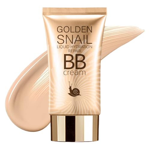BB Cream Light S.P.F. 50+ Gold Snail Sunscreen,BB Cream Tinted Moisturizer with S.P.F. for Face Women, Medium Coverage With S.P.F., Hydrating Foundation, Color Correcting (Natural)