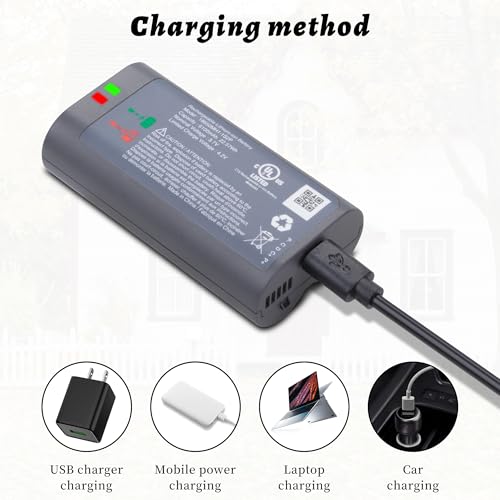 LBTPH Digital Battery Replacement for myQ Smart Garage Video Keypad Alarm System, Rechargeable Battery Compatible with MYQ 18650MH1-1S2P with Micro-USB Charging Cable, 3.7V 6100mah/22.57Wh by LBTPH - Image 5