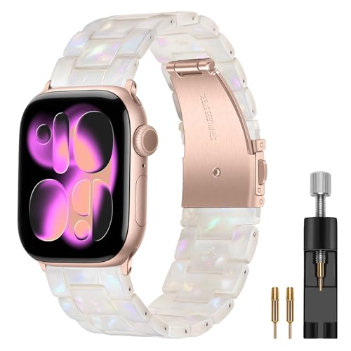 Dhwazz ���f�B�[�X �o���h Apple Watch Series 11 10 42mm�p ������ �r���v�o���h �X�e�����X�X�`�[���o�b�N���X�g���b�v iWatch SE 3 2 Series 9 8 7 6 5 4 3 2 1 41mm 40mm 3