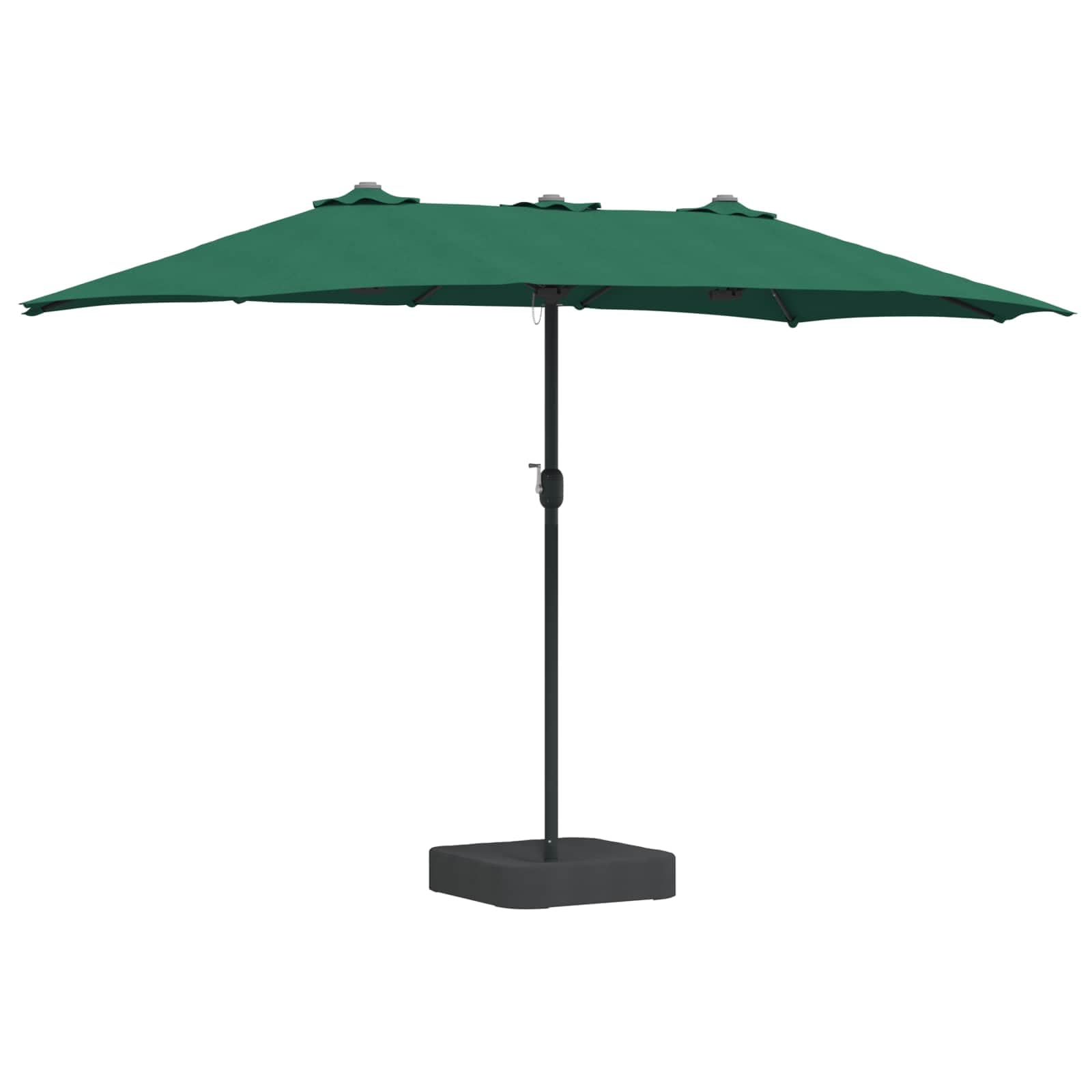 Parasol ogrodowy, piaskowy, antracytowy, odporny na działanie promieni UV, poliester, 385 x 209 cm, z wysuwaną markizą boczną, ochrona przed wiatrem, na taras lub balkon
