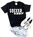 Game Day Shirts Women Soccer Mom Volleyball Graphic Tee Cotton Short Sleeve Gift Sports Mothers T-Shirt (Soccer Black Med)