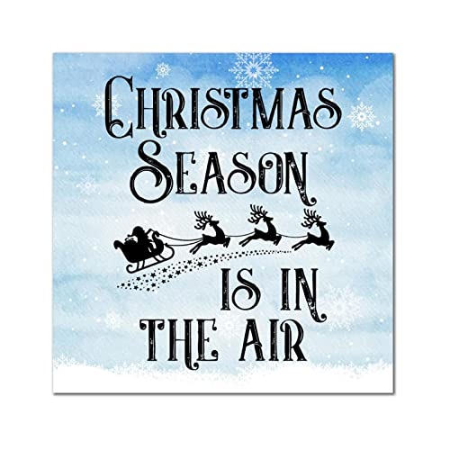 Panneau mural en bois Christmas Season pour decoration interieure de Noel 35cm