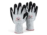 Brute Magnetics- Cut Resistant Outdoor Work Gloves, Nitrile Coated Palms for Optimal Grip with Rough Surfaces, Heavy Duty for Tough Handling, Machine Washable- Unisex