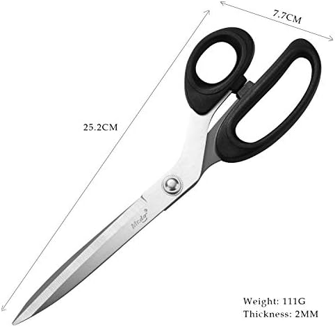 Mr.do Fabric Scissors Sewing Scissors Professional Dressmaking Scissors Tailor Scissors Sharp Dressmaker Fabric Shears Classic Stainless Steel Long Blade for Cloth Tailoring Leather - 2