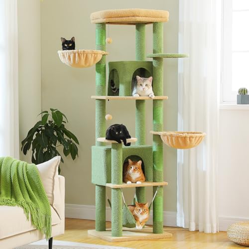 71.2" Multi-Cat Cat Tree with 9 Levels, Condos & Perches