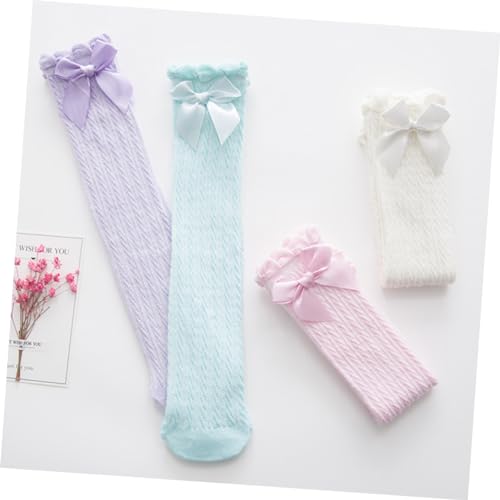 Girls Cotton Socks Big Bow Long Knee-high Design for Toddlers Soft Breathable and Comfortable for Everyday Wear for Dresses and Skirts4