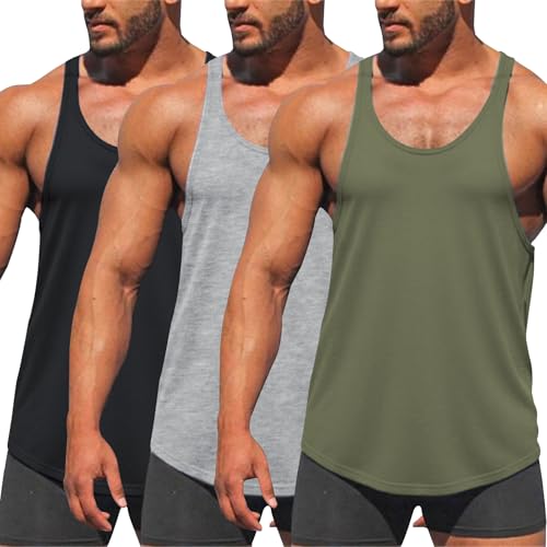 Catálogo de Camisetas de tirantes - los preferidos. 48 YOUTHGO 3PCS Tank Top Hombre Camisetas Tirantes Interiores para Hombre Chalecos Deportivos de Tirantes Tank Top sin Mangas Algodón para Ciclismo Correr Gym
