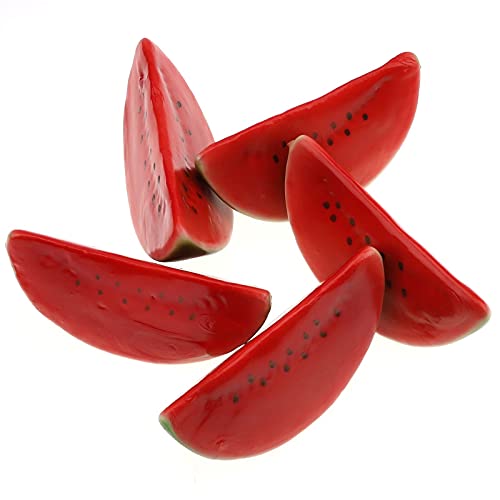 Gresorth 2Pcs Artificial Lifelike Simulation Watermelon Slice Fake Fruit Toy For Home House Party Kitchen Decoration #TOP4