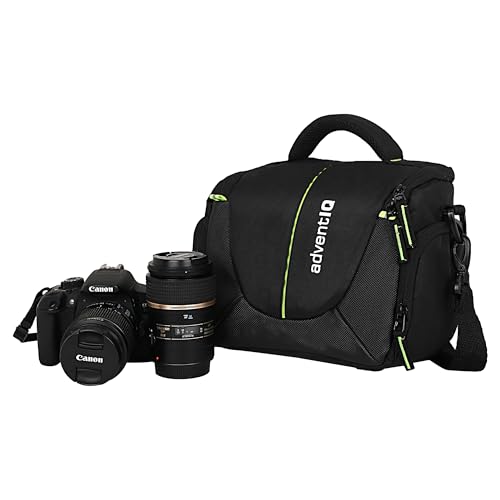 Image of Compact Captura Pro 0297 Camera Bag for DSLR & Mirrorless - Fits Nikon, Canon, Sony - Camera Bag for Travel - Shockproof Sling Case for Lens - Water-Resistant (Black Green)