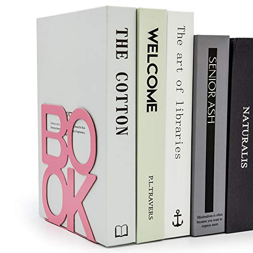 Book Ends - Decorative Metal Book Ends Supports For Bookrack Desk,Books, Unique Appearance Design,Heavy Duty #TOP1