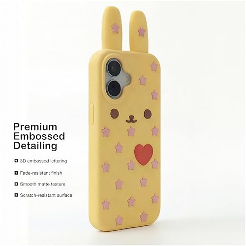 Image of amazon basics Back Cover Case for iPhone 17 Scratch Resistant Anti-Slip TPU Shockproof 3D Protective Durable Adorable Cartoon Star Design Case for Girls & Women