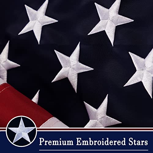 Azcover American Flag 4X6 Ft Us Flag For Outside Made In Usa Heavy Duty Nylon American Flags For Outdoor With Embroidered Stars Sewn Stipes And Brass Grommets All Weather Lasting United States Flag #TOP2