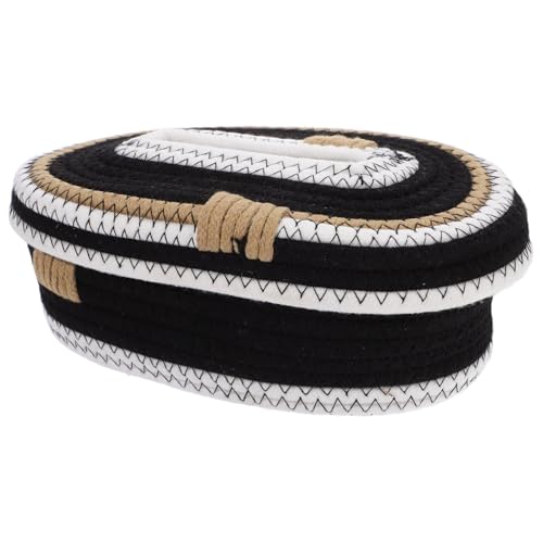 Cabilock Cotton Rope Napkin Box Stylish Tissue Storage Organizer for Home Decor Office