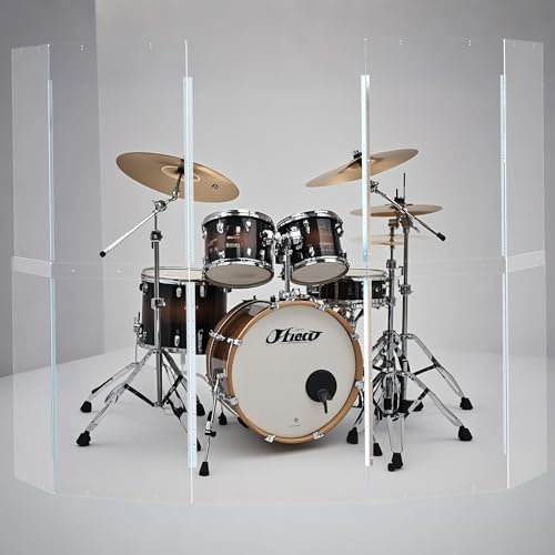 Portable 5-Panel Acrylic Drum Shield with Hinges