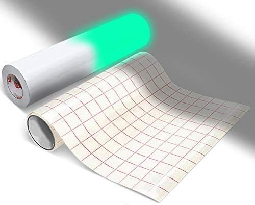 ORAFOL ORACAL 9300 Hi-Energy Glow in The Dark Luminescent Cast Vinyl 12" x 24" Roll for Silhouette, Cameo & Cricut Including 12" x 24" Roll of Clear Transfer Paper (2 Roll Pack)