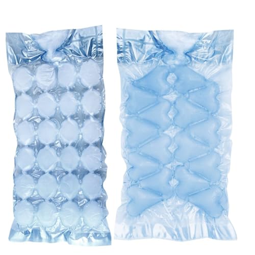 Fackelmann Sachets Glaçons Cœurs et Ovales - Lot de 12, Plastique Bleu, 4,5 cm