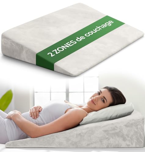 Well B4 Coussin cale pour lit et canapé, cale de Matelas, Reflux [avec 2 Zones de Couchage], de Lecture pour rehausser Le Sommeil comme tête, rehausseur de lit, de Soutien
