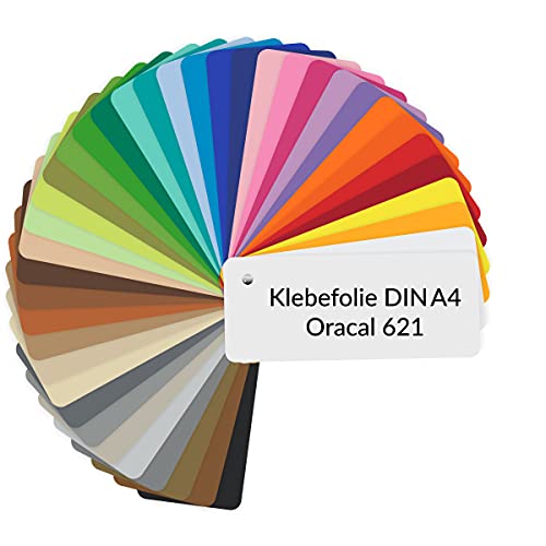 Your Design D008 Oracal 621 Film vinyle brillant autocollant 21 x 29,7 cm (056 bleu clair, 1 x DIN A4) Cover