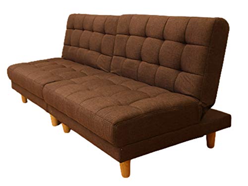 ビータ(Vita) ソファベッド カウチソファ ベッド ローソファ 天然木 ブラウン 2人掛け 幅86×奥行70~90×高さ33~69cm 分割式