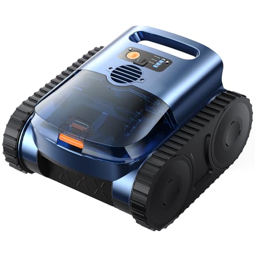 Robotic Pool Cleaner Cordless Pool Vacuum for Inground Pools Automatic Pool Cleaner Robot for Pool Floors Drain Cleaning Walls Waterline 2150 Sq.ft 180min Runtime 3H Fast Charging Robot for Spa Pool