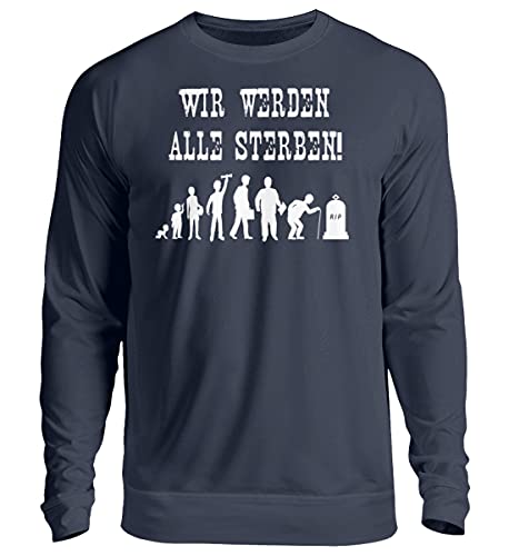 Jersey unisex Todos moriremos suéter azul marino Oxford Navy L de invierno