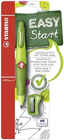 Handwriting Pencil - STABILO EASYergo 3.15 - Right Handed - Light Blue/Dark Blue + Sharpener