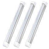 【Einfache Montage】 Die super helle und energiesparende Lichtleiste kommt mit einem klebrigen Streifen von doppelseitigem Klebeband, das problemlos überall installiert werden kann. Es gibt auch einen EIN / AUS-Schalter (manuell), einfach zu bedienen.